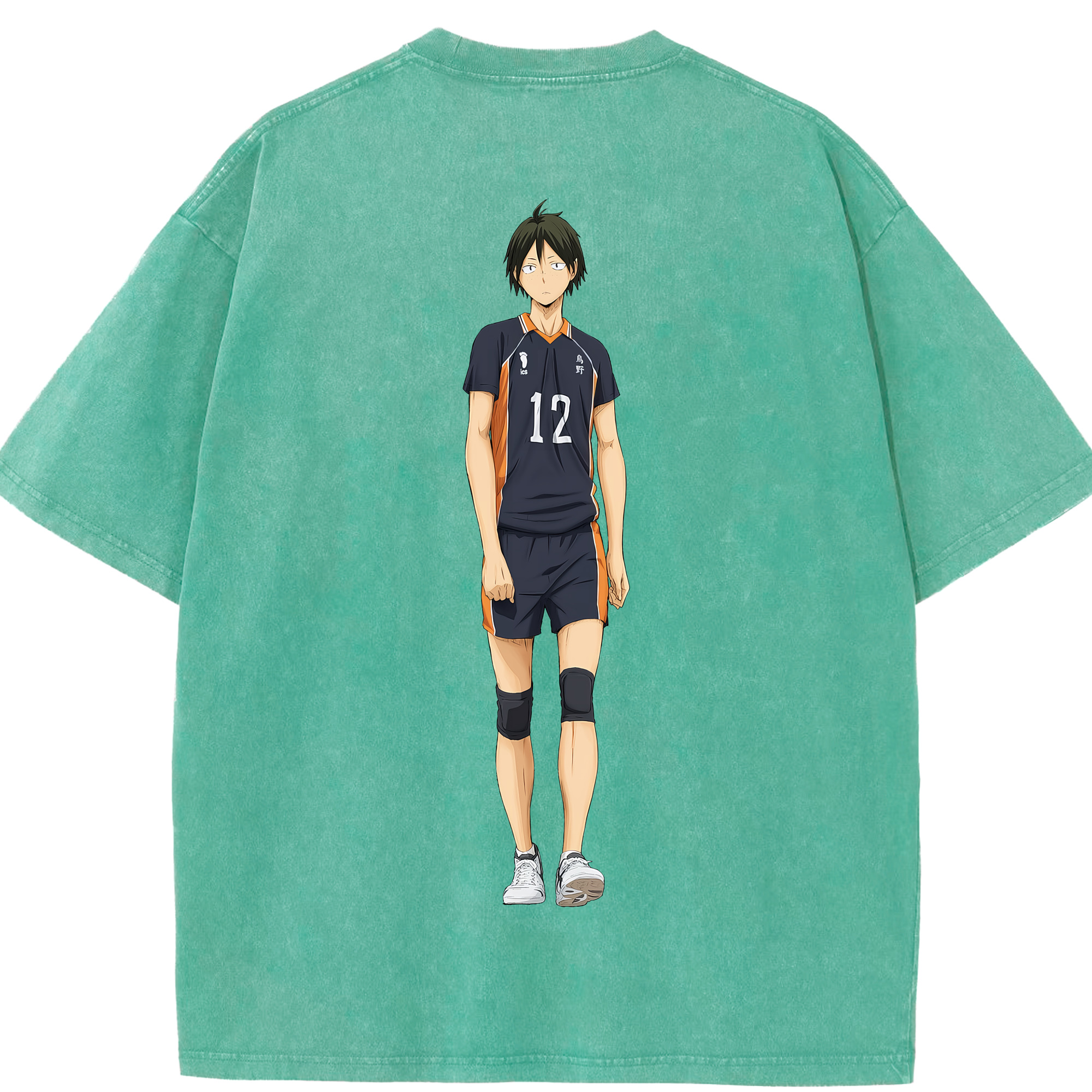 （画像用） ハイキュー!! Haikyu!! 綿100% ヴィンテージ風 半袖Tシャツ（背面プリント）